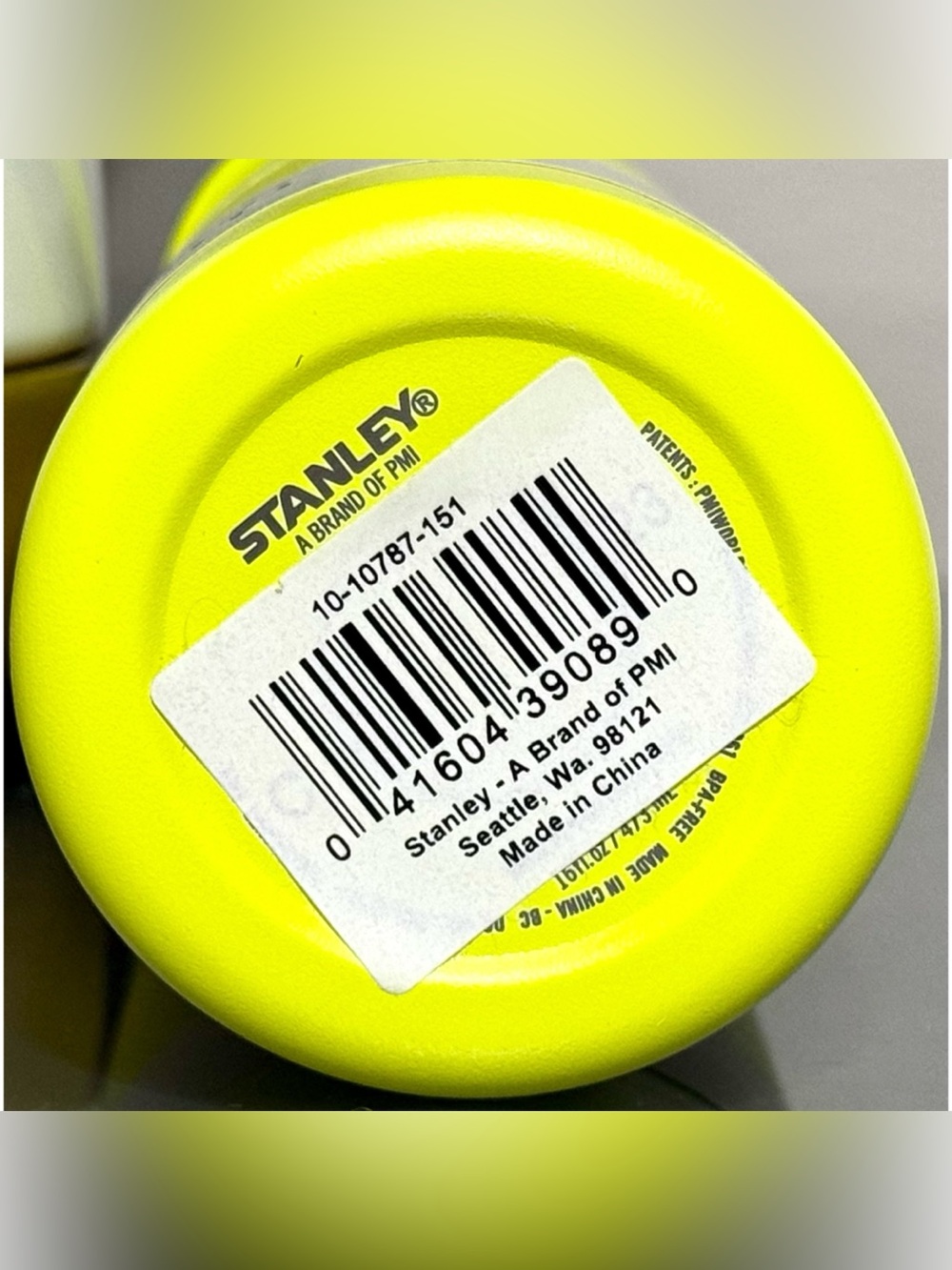 STANLEY AEROLIGHT STAINLESS STEEL 16OZ TRANSIT BOTTLE, NEON YELLOW - Picture 3 of 3